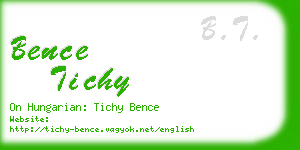 bence tichy business card